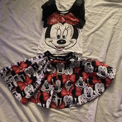Disney Minnie Mouse Skirt/Blouse 5T