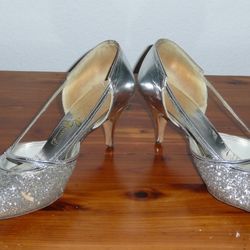 Vintage 1960's Glitter Stiletto Heels 