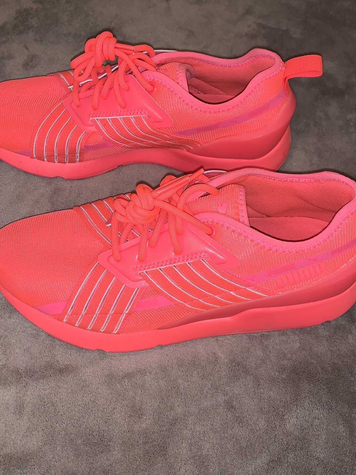 Neon Pink Puma Sneakers