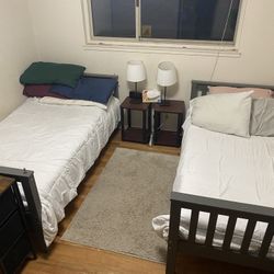 Twin bunk Bed Set with Mattresses.