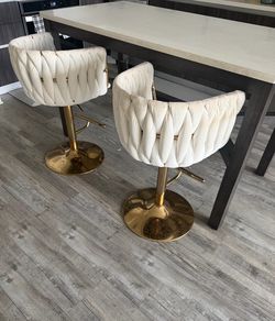 Luxury Italian Upholstered Bar Stools