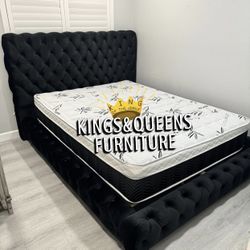 New Queen Bed Frame With Mattress 