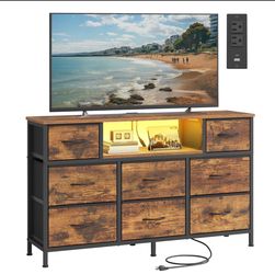 8-Drawer Dresser with LED Lights & Power Outlet – New Sealed Box