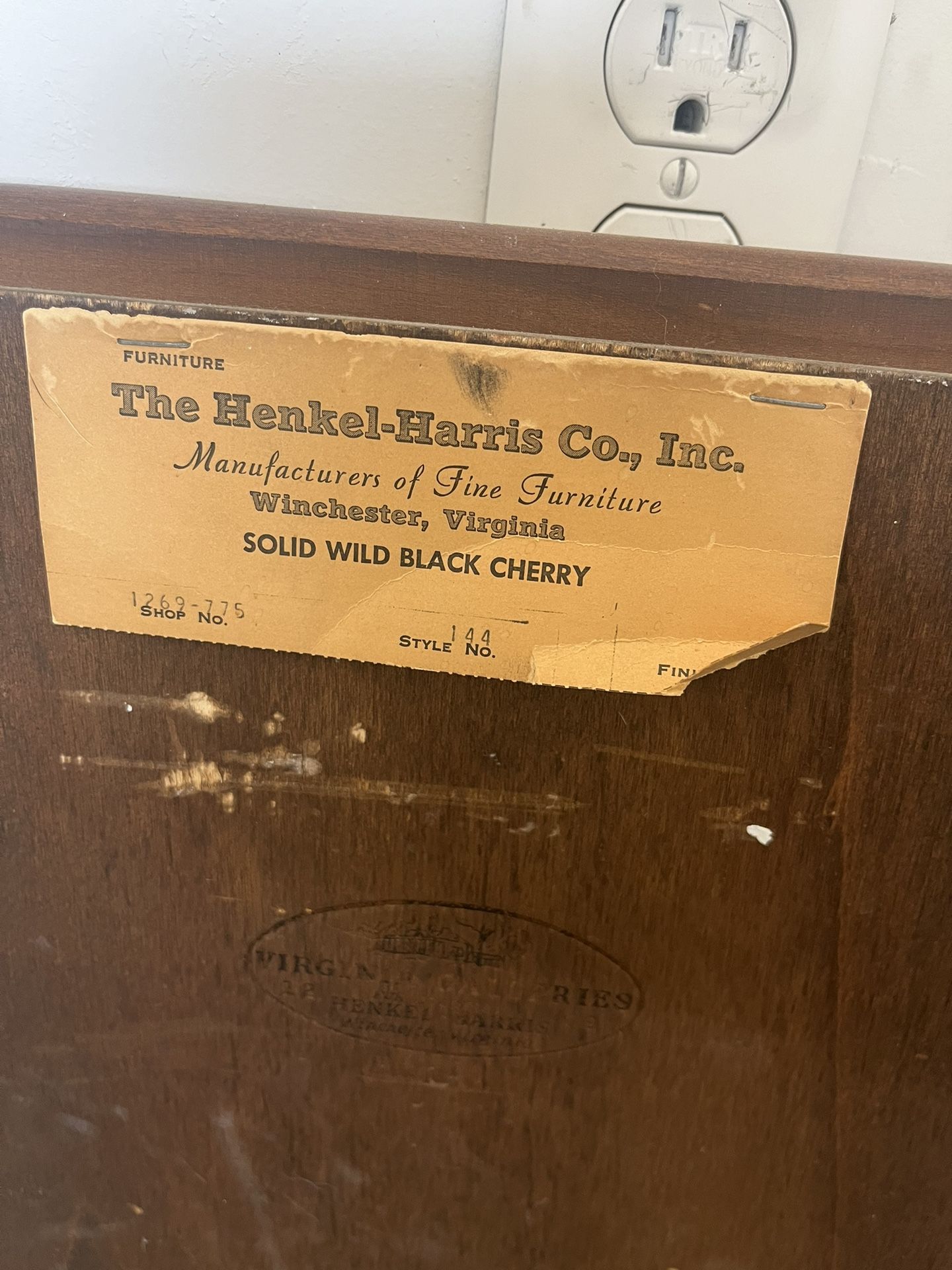 Antique The Henkel Harris Co Mirror