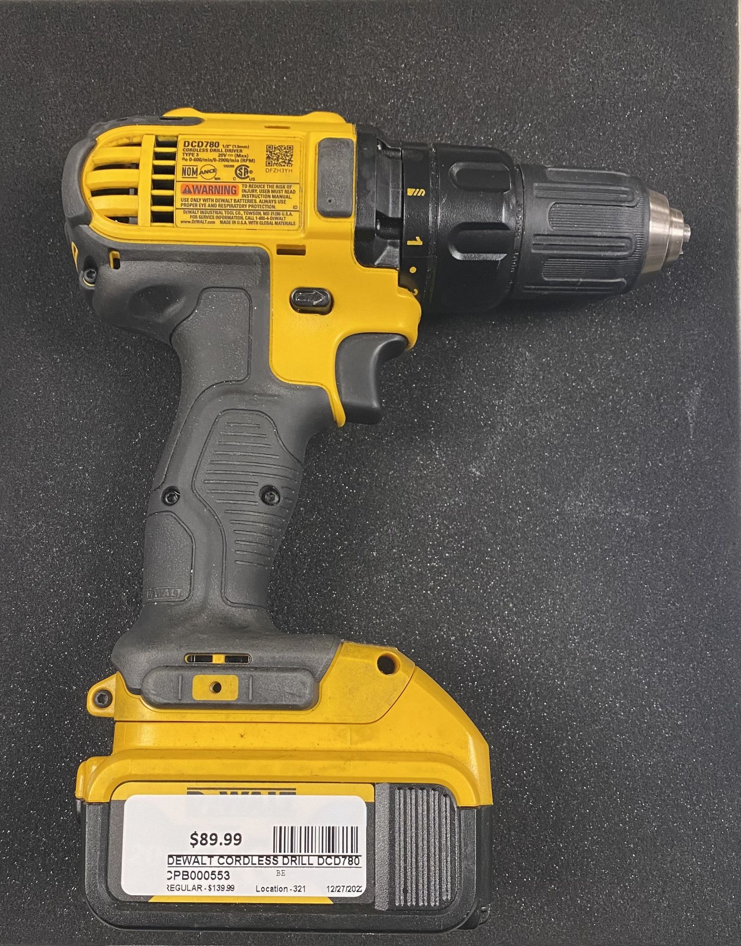 Dewalt Cordless Dcd780