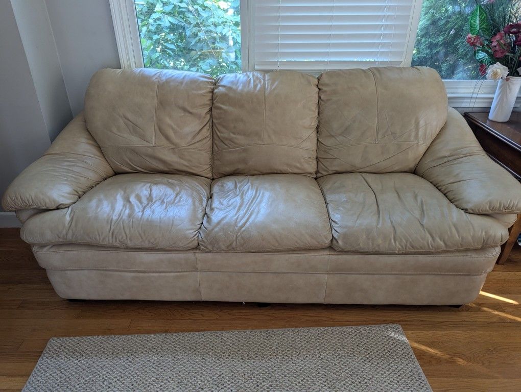 Faux Leather Sofa