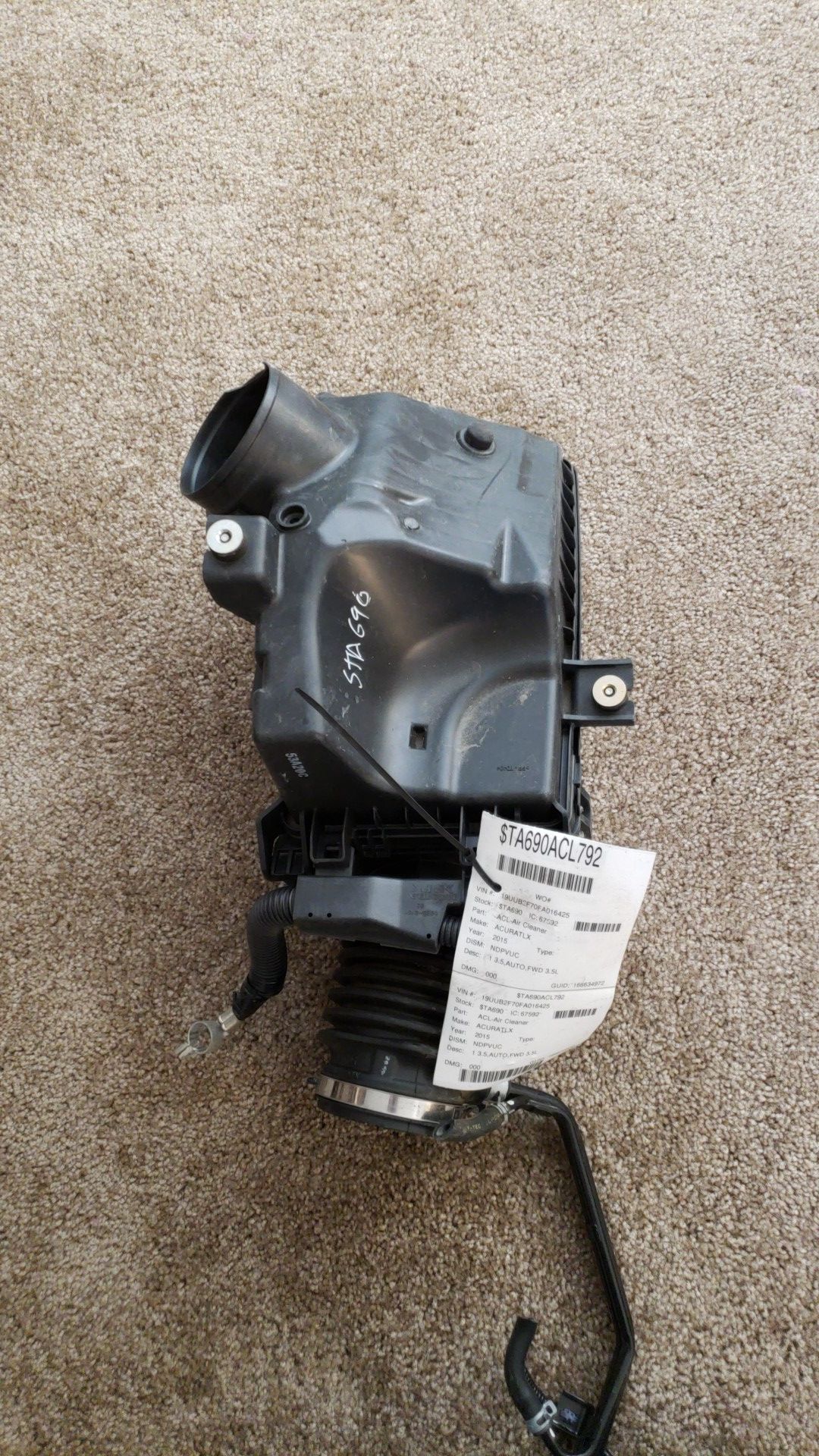 2015 Acura TLX Air Cleaner Box
