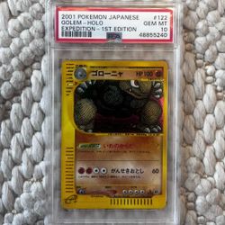 2001 POKEMON JAPANESE EXPEDITION 1ST EDITION #122 GOLEM-HOLO PSA 10