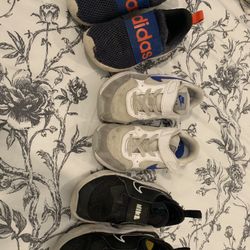 Boys Adidas Size 12 And White Nike Size 12 And Black Nike Size 13. $8 For All