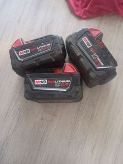Milwaukee batteries xc5.0