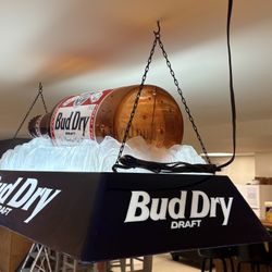 Vintage Large Bud Light Pool Table Light