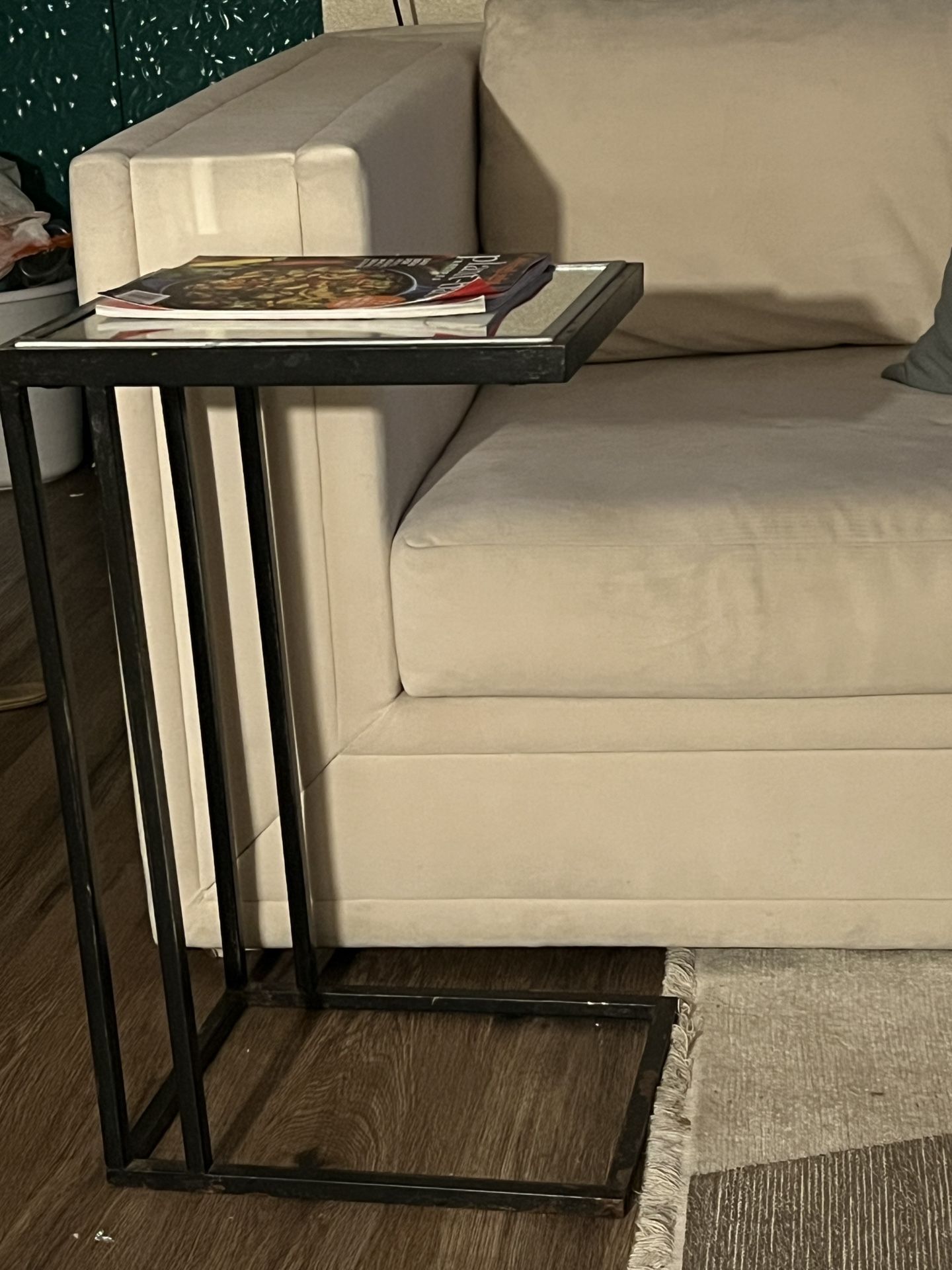 C Shape End Table- Versatile For Multiple Uses!