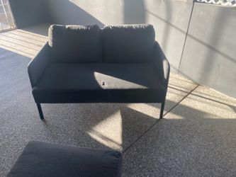 Gently used couch with foot rest $30