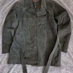 MODA black suede leather jacket