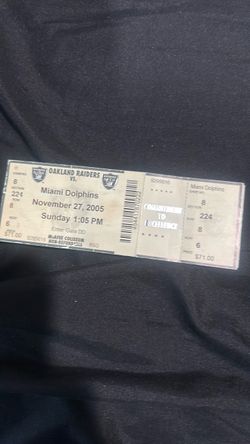 Collectible OAKLAND RAIDERS TICKET
