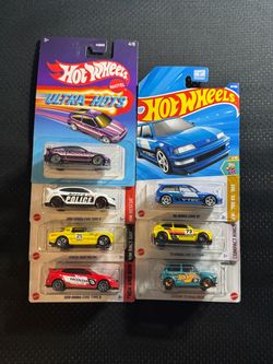 Hot Wheels Honda Die-Cast Cars Lot of 7