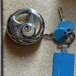 Stainless Steel round Lock With 2 keys ($14)