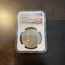 1974 Eisenhower $1 Genuine Vegas Strip Hoard NGC 