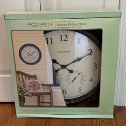 AcuRite Bronze Patina Clock
