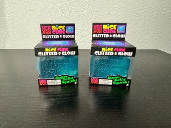 Needoh Nice Cube Glitter & Glow  (Authentic) -needoh/squeezy toy squeeezy