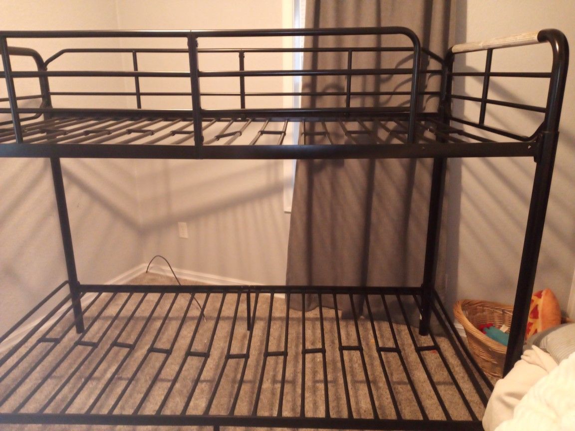 Twin size bunk beds.