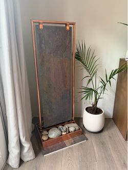 Waterfall Water Fountain Indoor Copper Slate Rock Natural Stone