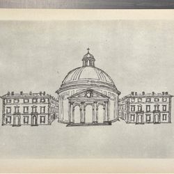 CHURCH -ARICIA Giovanni Gian Lorenzo Bernini Fine Art Print Antique Vintage 40’s Original Italy Italian Printed Collectible BUILDING FACADE