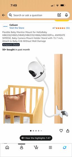 Baby monitor mount