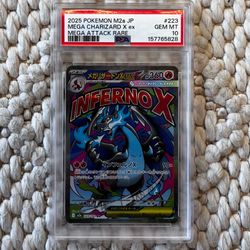 JAPANESE M2A-MEGA DREAM EX #223 MEGA CHARIZARD X EX PSA 10