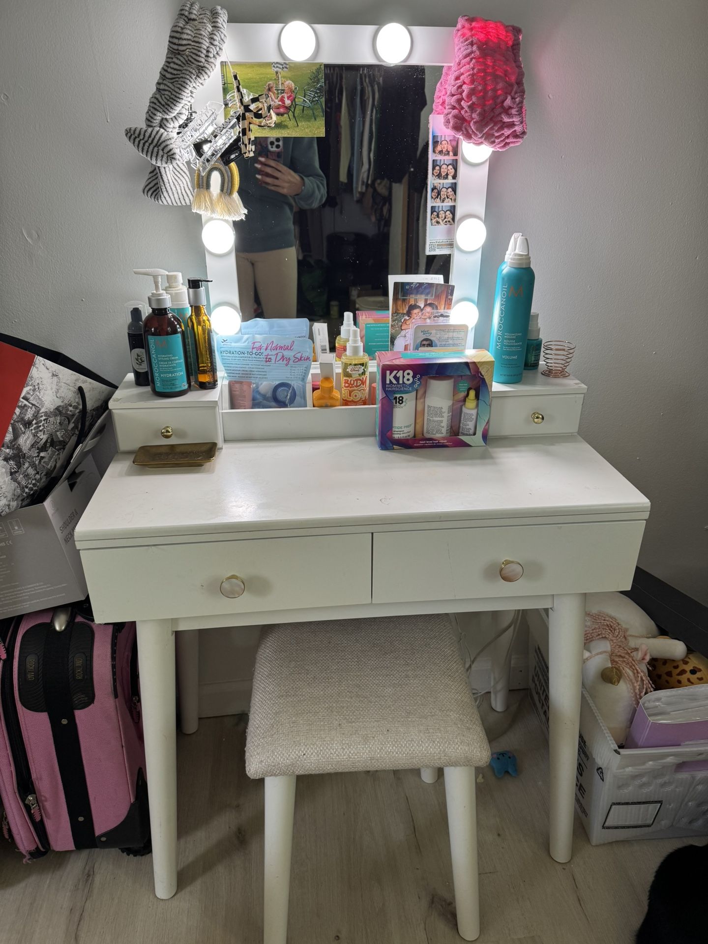 Makeup Vanity + Stool