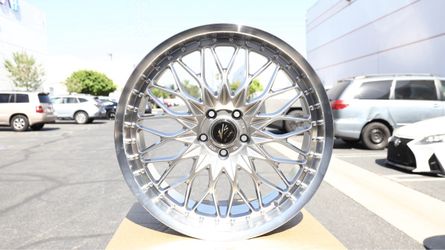 20 INCH STAGGERED SET WORK VSXV STYLE WHEELS RIMS 20X8.5 +35 / 20X9 +38 (5X112) CB: 66.6