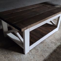 Farmhouse solid Wood 3 Pc Living room Set