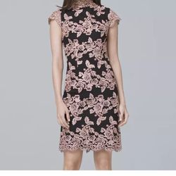 Laundry by Shelli Segal Mock-Neck Lace Sheath Dress size 2