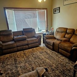 Couch Set, Rocker Love Seat, Reclining 