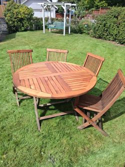 Teak Patio table & 4 chairs