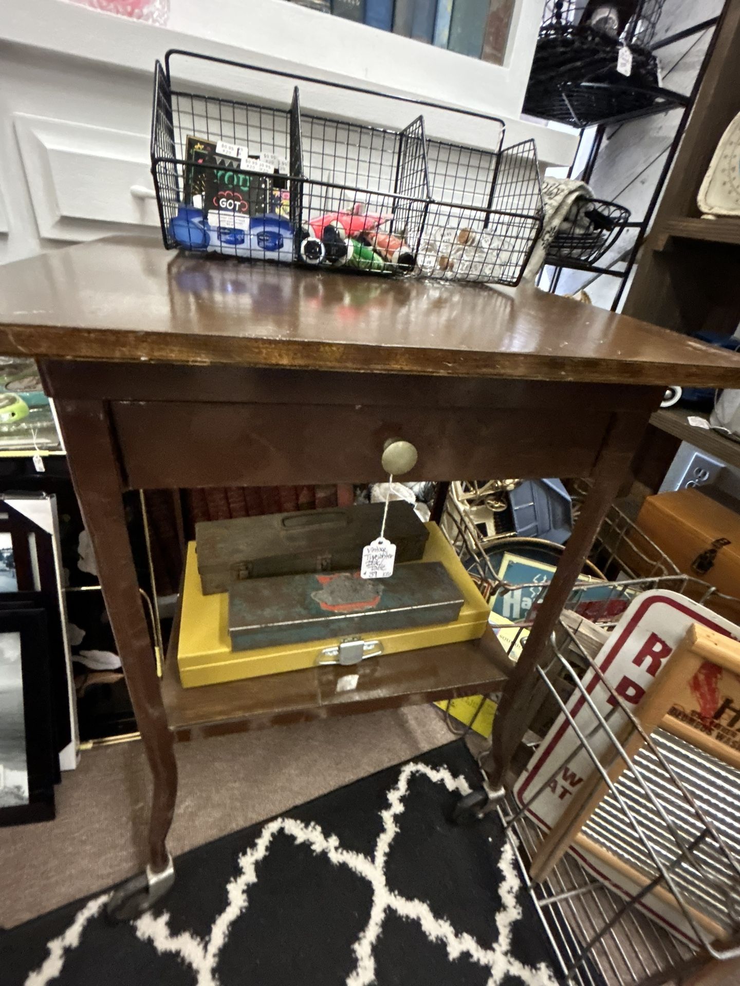 Vintage Metal Typewriter Desk