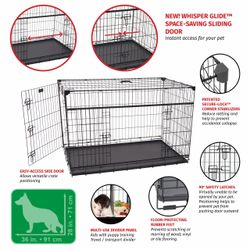 Lucky Dog Dwell Series 48-inch Extra Large Sliding Double Door Dog Crate