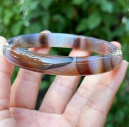 62.5mm inner diameter unique agate‎ bangle 1228