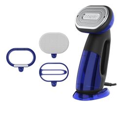 Conair 2-in-1 Handheld Steamer and Iron for Clothes, Turbo ExtremeSteam 1875W Garment Steamer and Clothing Iron,Black / Blue