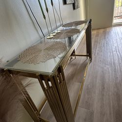 Modern Gold console table