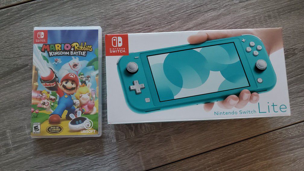Nintendo Switch Lite Turquoise with game