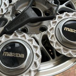 Set Of 4 Rims 15”’5 Lug Original From Mazda 