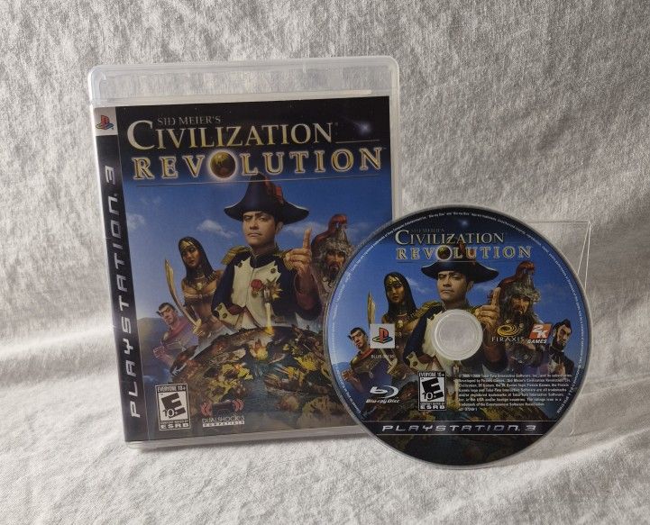 Sid Meier's Civilization Revolution Playstation 3 (2K, 2008) Case and Game Disc