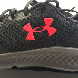New Under Armour Running Shoes Men Size 9.5 & 10 Red On Black In Box 