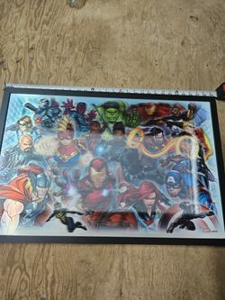 Holographic Marvel Framed Picture 