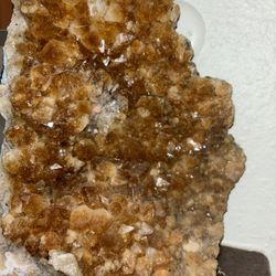 Citrine Crystal Cluster With Rose Quartz