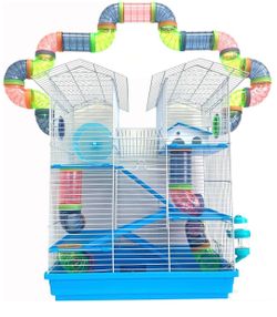 5-floors large twin tower Syrian hamster rodent gerbil mouse rat cage
