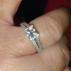 Sterling Silver Diamonique Size 8 Ring