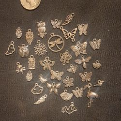 Butterflies and bird Charms.