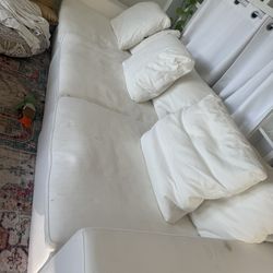 Barely Used White Very Large Sofa Cloud Type
